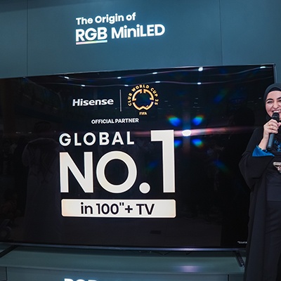 海信发布沙特最大尺寸116寸RGB电视